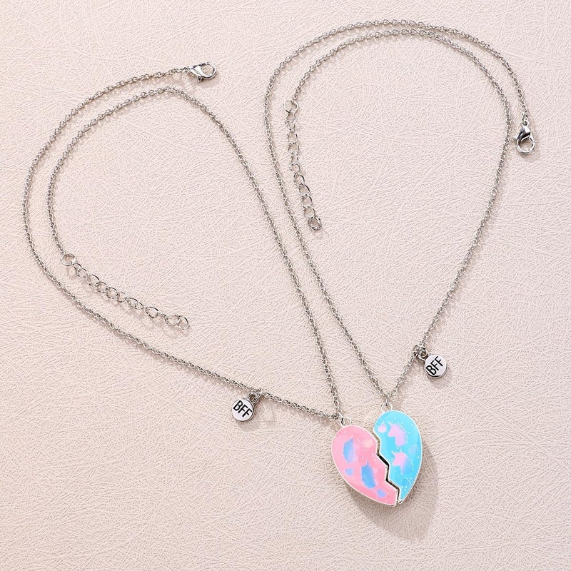 DOYYCA Best Friend Necklace Gifts Friendship Necklace Magnetic Matching Heart Unicorn Dolphin BFF Necklace for 2 Girls - Image 5